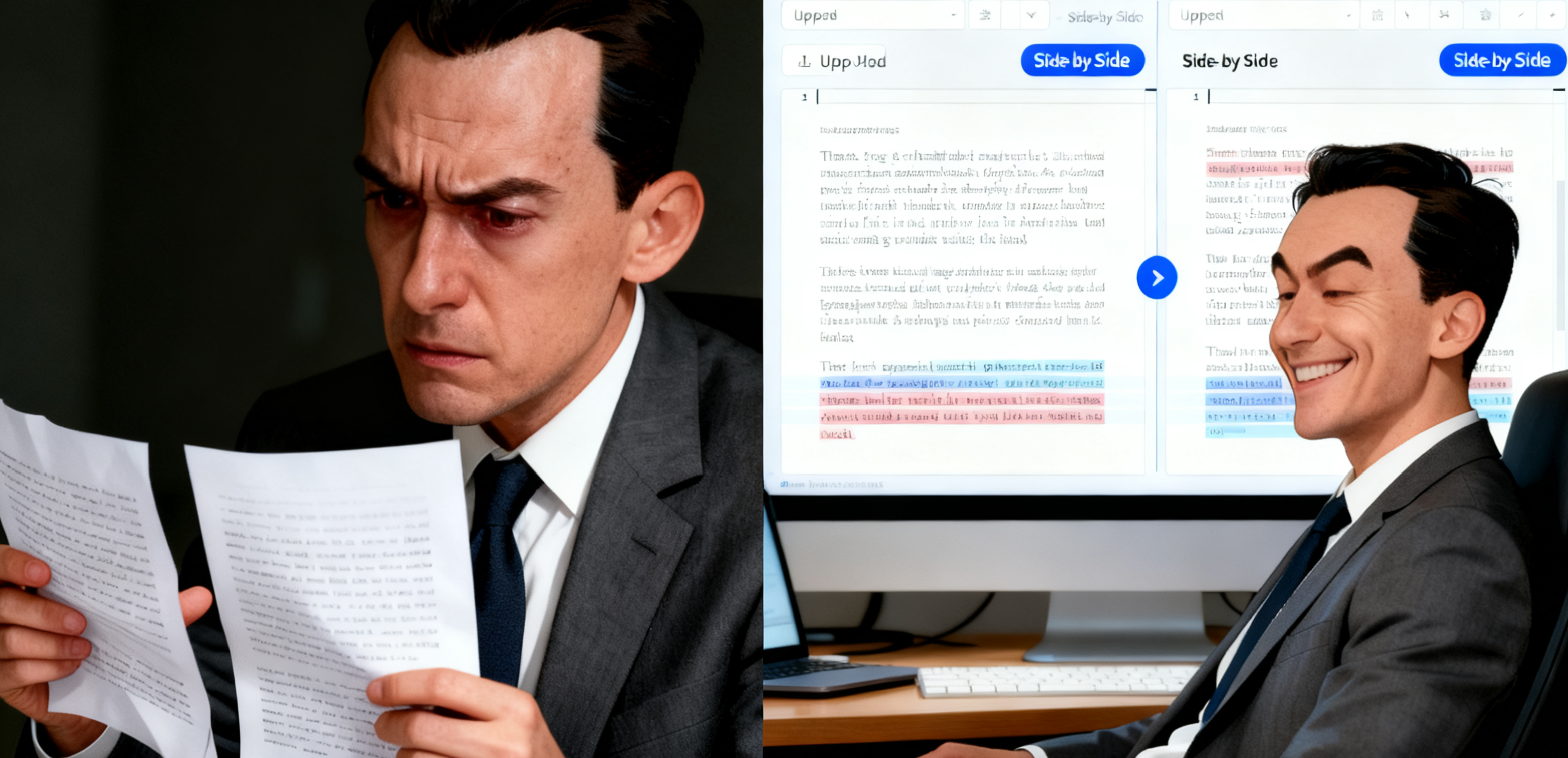 Happy vs Frustrated Comparison