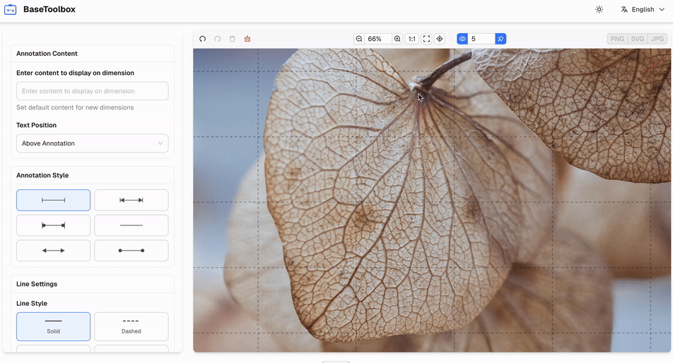 A screenshot showing a straight line being drawn on an image
